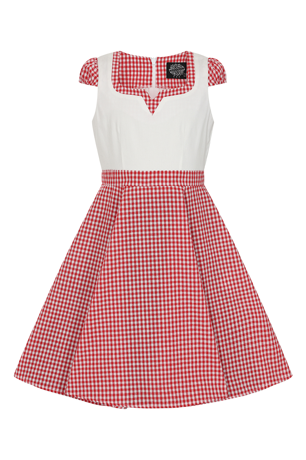 Chelsea Check Swing Dress in Red in Kids